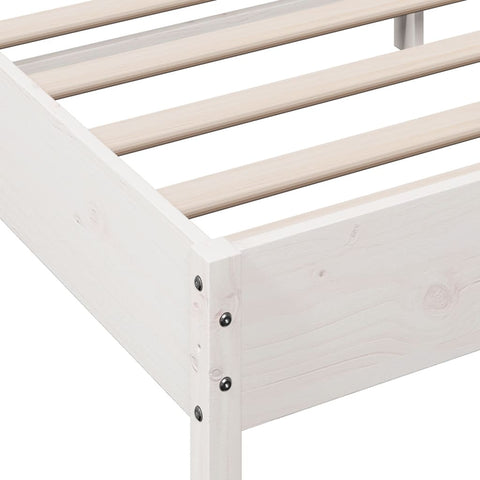 vidaXL Bed Frame without Mattress White 140x190 cm Solid Wood Pine