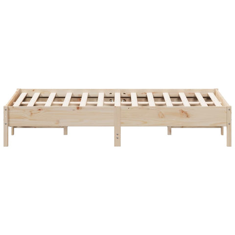 vidaXL Bed Frame without Mattress 150x200 cm King Size Solid Wood Pine