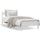 vidaXL Bed Frame without Mattress White 75x190 cm Small Single Solid Wood Pine