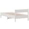 vidaXL Bed Frame without Mattress White 75x190 cm Small Single Solid Wood Pine