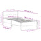 vidaXL Bed Frame without Mattress White 75x190 cm Small Single Solid Wood Pine