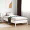 vidaXL Bed Frame without Mattress White 75x190 cm Small Single Solid Wood Pine