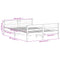 vidaXL Bed Frame without Mattress White 140x200 cm Solid Wood Pine