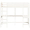 vidaXL Loft Bed without Mattress White 100x200 cm Solid Wood Pine