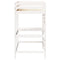 vidaXL Loft Bed without Mattress White 100x200 cm Solid Wood Pine