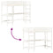 vidaXL Loft Bed without Mattress White 100x200 cm Solid Wood Pine
