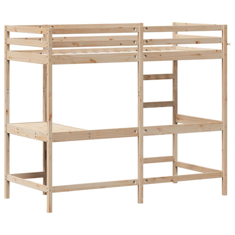 vidaXL Loft Bed without Mattress 90x200 cm Solid Wood Pine