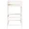 vidaXL Loft Bed without Mattress White 90x200 cm Solid Wood Pine
