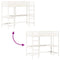 vidaXL Loft Bed without Mattress White 90x200 cm Solid Wood Pine