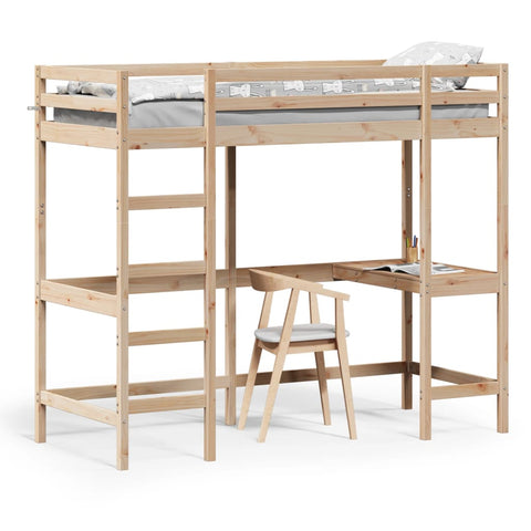 vidaXL Loft Bed without Mattress 80x200 cm Solid Wood Pine