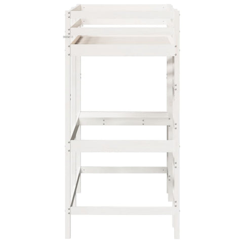 vidaXL Loft Bed without Mattress White 80x200 cm Solid Wood Pine