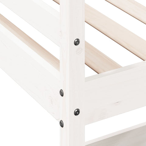 vidaXL Loft Bed without Mattress White 80x200 cm Solid Wood Pine