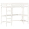 vidaXL Loft Bed without Mattress White 90x190 cm Single Solid Wood Pine
