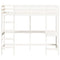 vidaXL Loft Bed without Mattress White 90x190 cm Single Solid Wood Pine