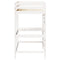 vidaXL Loft Bed without Mattress White 90x190 cm Single Solid Wood Pine