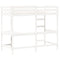 vidaXL Loft Bed without Mattress White 90x190 cm Single Solid Wood Pine