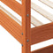 vidaXL Loft Bed without Mattress Wax Brown 90x190 cm Single Solid Wood Pine
