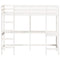vidaXL Loft Bed without Mattress White 75x190 cm Small Single Solid Wood Pine