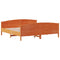 vidaXL Bed Frame without Mattress Wax Brown 200x200 cm Solid Wood Pine
