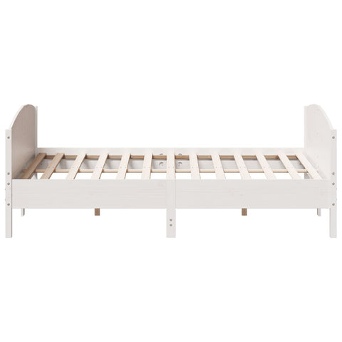 vidaXL Bed Frame without Mattress White 180x200 cm Super King Solid Wood Pine