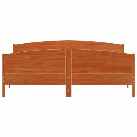 vidaXL Bed Frame without Mattress Wax Brown 180x200 cm Super King Solid Wood Pine