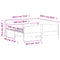 vidaXL Bed Frame without Mattress Wax Brown 180x200 cm Super King Solid Wood Pine