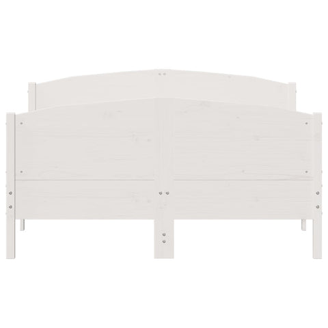 vidaXL Bed Frame without Mattress White 140x190 cm Solid Wood Pine