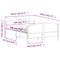 vidaXL Bed Frame without Mattress White 140x190 cm Solid Wood Pine