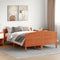 vidaXL Bed Frame without Mattress Wax Brown 135x190 cm Double Solid Wood Pine