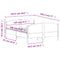 vidaXL Bed Frame without Mattress White 120x190 cm Small Double Solid Wood Pine