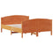 vidaXL Bed Frame without Mattress Wax Brown 120x190 cm Small Double Solid Wood Pine