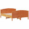 vidaXL Bed Frame without Mattress Wax Brown 120x190 cm Small Double Solid Wood Pine