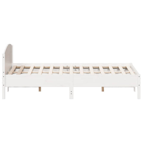 vidaXL Bed Frame without Mattress White 200x200 cm Solid Wood Pine