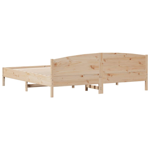 vidaXL Bed Frame without Mattress 180x200 cm Super King Solid Wood Pine