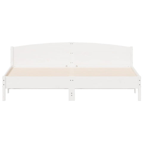 vidaXL Bed Frame without Mattress White 180x200 cm Super King Solid Wood Pine