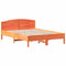 vidaXL Bed Frame without Mattress Wax Brown 160x200 cm Solid Wood Pine