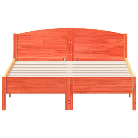 vidaXL Bed Frame without Mattress Wax Brown 160x200 cm Solid Wood Pine