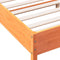 vidaXL Bed Frame without Mattress Wax Brown 160x200 cm Solid Wood Pine