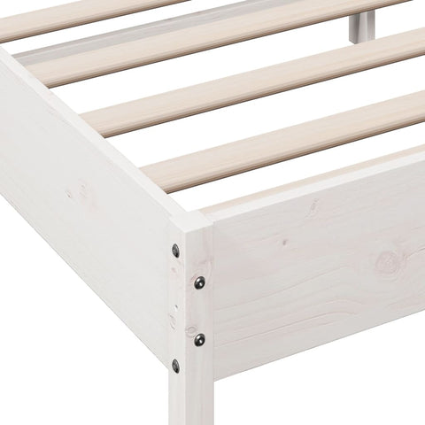 vidaXL Bed Frame without Mattress White 180x200 cm Super King Solid Wood Pine