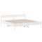 vidaXL Bed Frame without Mattress White 200x200 cm Solid Wood Pine