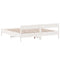 vidaXL Bed Frame without Mattress White 200x200 cm Solid Wood Pine