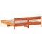 vidaXL Bed Frame without Mattress Wax Brown 200x200 cm Solid Wood Pine