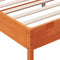 vidaXL Bed Frame without Mattress Wax Brown 200x200 cm Solid Wood Pine