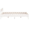 vidaXL Bed Frame without Mattress White 180x200 cm Super King Solid Wood Pine