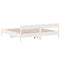 vidaXL Bed Frame without Mattress White 180x200 cm Super King Solid Wood Pine