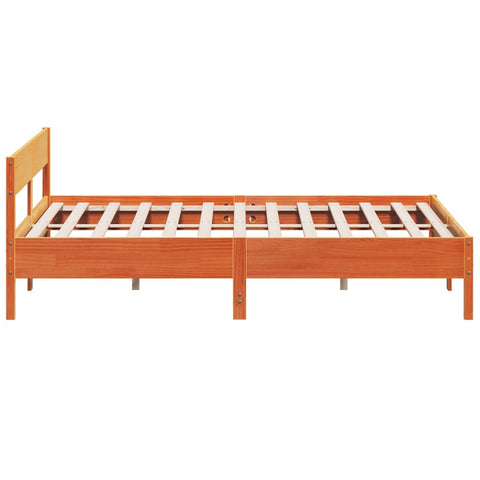 vidaXL Bed Frame without Mattress Wax Brown 180x200 cm Super King Solid Wood Pine