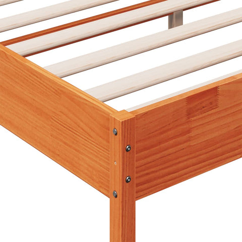 vidaXL Bed Frame without Mattress Wax Brown 180x200 cm Super King Solid Wood Pine