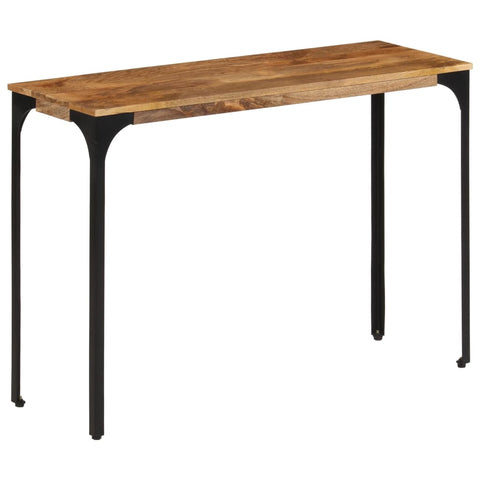 vidaXL Console Table Brown 110x35x76 cm Solid Wood Mango and Iron