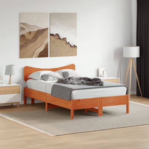 vidaXL Headboard Wax Brown 120 cm Solid Wood Pine