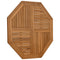 vidaXL Table Top 90x90x2.5 cm Octagonal Solid Wood Teak